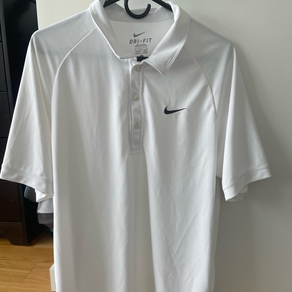 White Nike Golf Polo